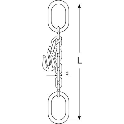 Zawiesia łańcuchowe 1-cięgnowe z ogniwem z regulacją długości