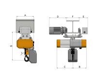 Wciągnik łańcuchowy elektryczny przejezdny wózek elektryczyny ELS/ELD 1600 - 6300kg