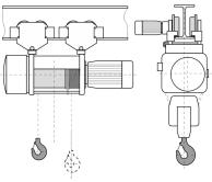 Wciągnik linowy elektryczny przejezdny STANDARD EM-3 - 2 linowy  udźwig 6,3t