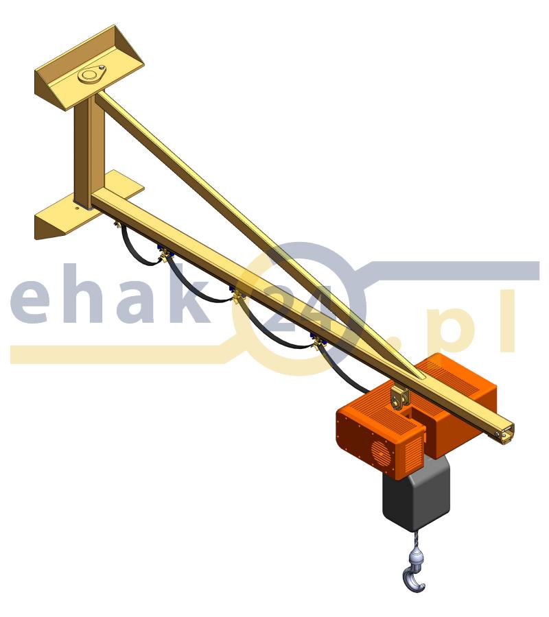 Żuraw przyścienny obrotowy DOR=80kg ZNR 80, ZNE 80