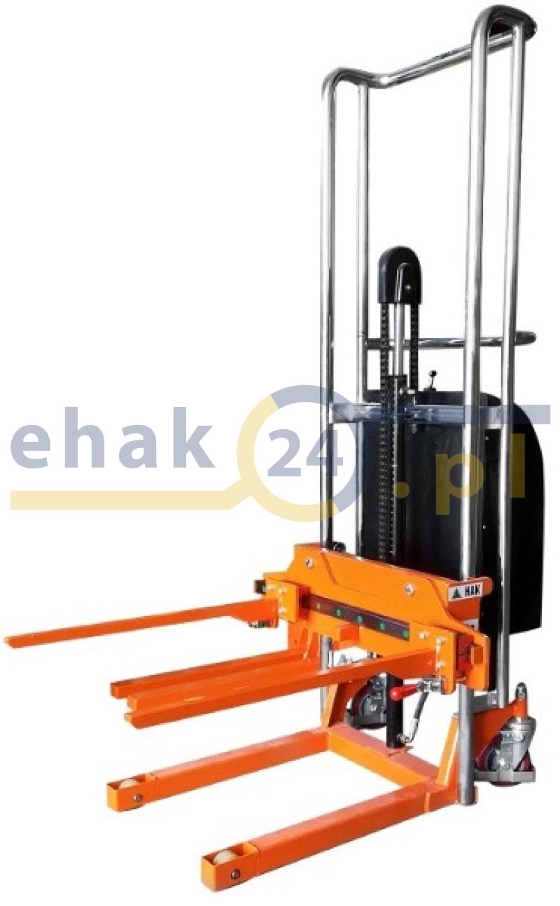 Wózek ręczny podnośnikowy do transportu form wtryskowych