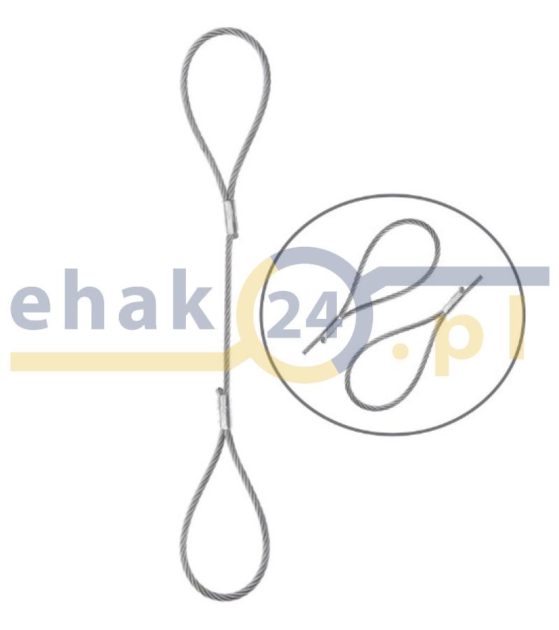 Zawiesia linowe 1-cięgnowe pętla -zaciskane