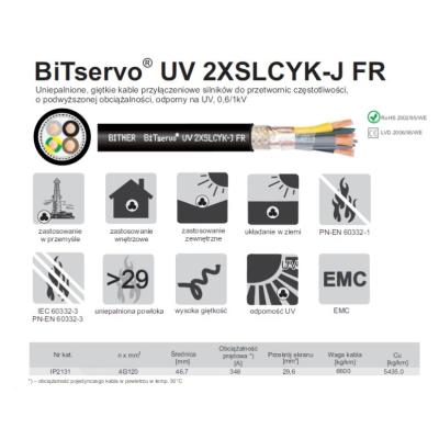 Kabel BiTservo UV 2XSLCYK-J FR 4G120 [170 m]