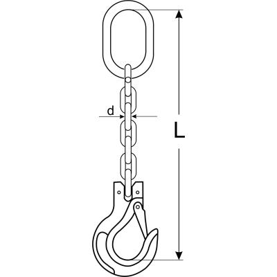 Zawiesia łańcuchowe 1-cięgnowe z hakiem