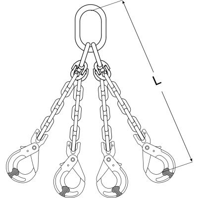 Zawiesia łańcuchowe 4-cięgnowe z hakami bezpiecznymi